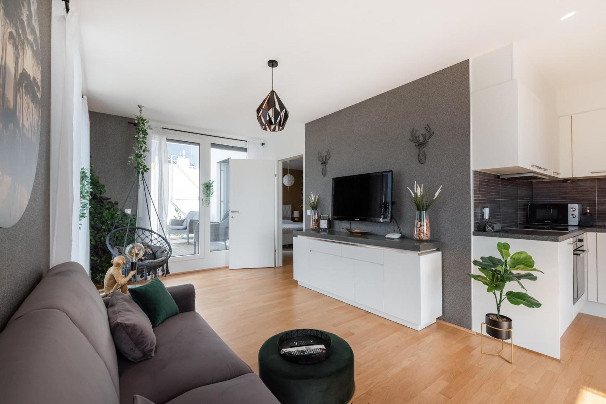Apartment Mit Traumhafter Dachterrasse & Weitblick Bécs Kültér fotó