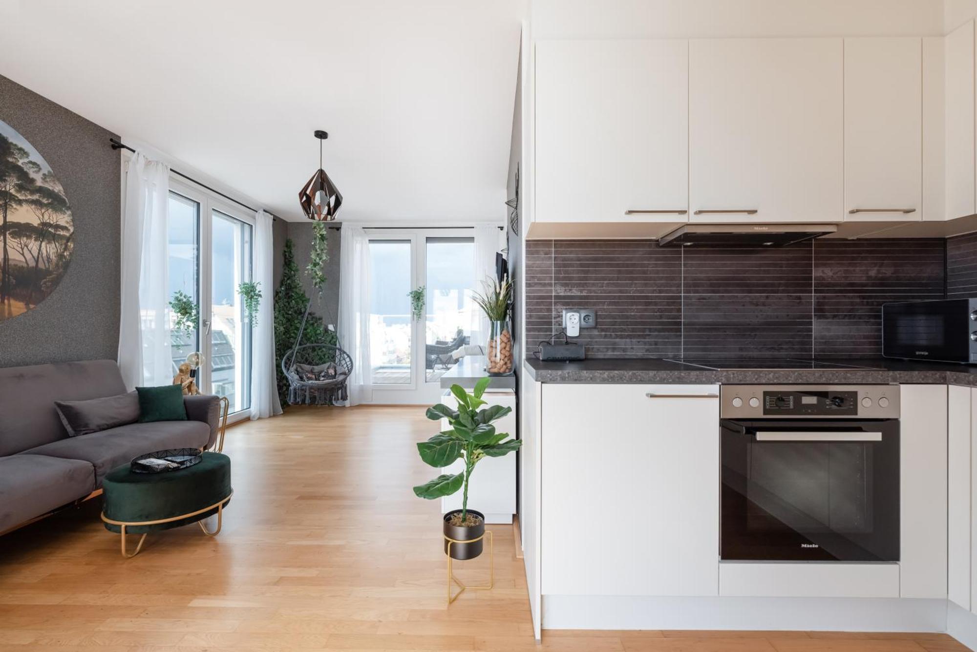 Apartment Mit Traumhafter Dachterrasse & Weitblick Bécs Kültér fotó