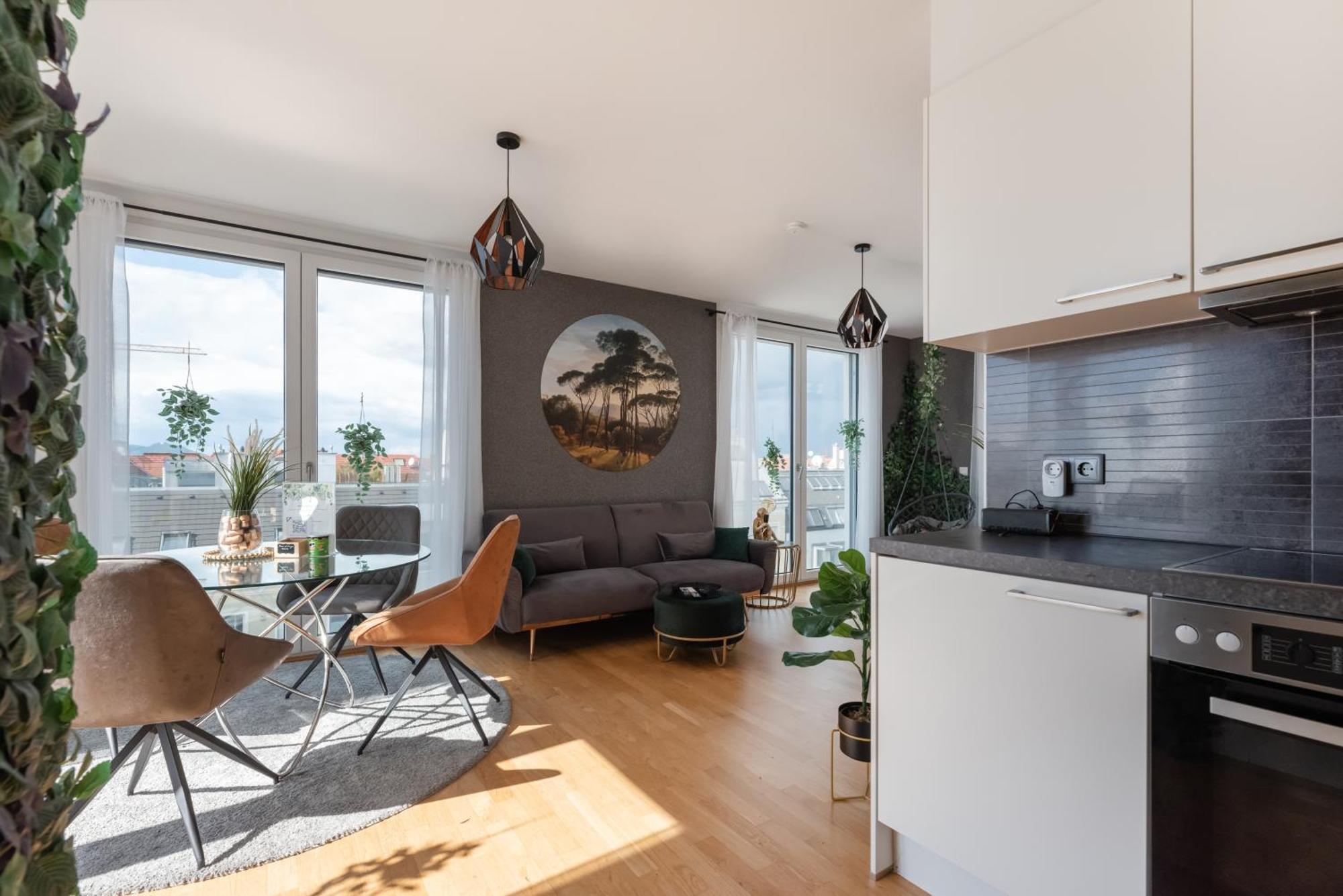 Apartment Mit Traumhafter Dachterrasse & Weitblick Bécs Kültér fotó