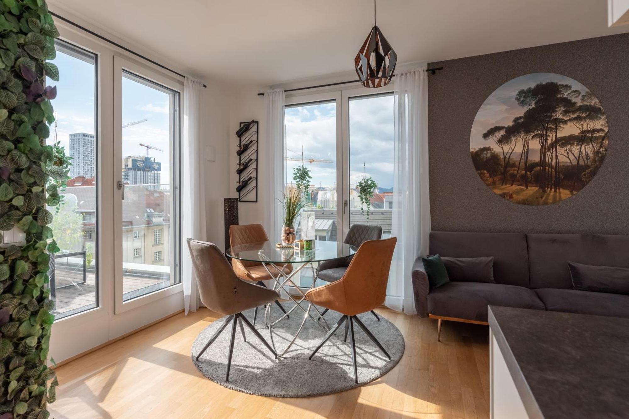 Apartment Mit Traumhafter Dachterrasse & Weitblick Bécs Kültér fotó