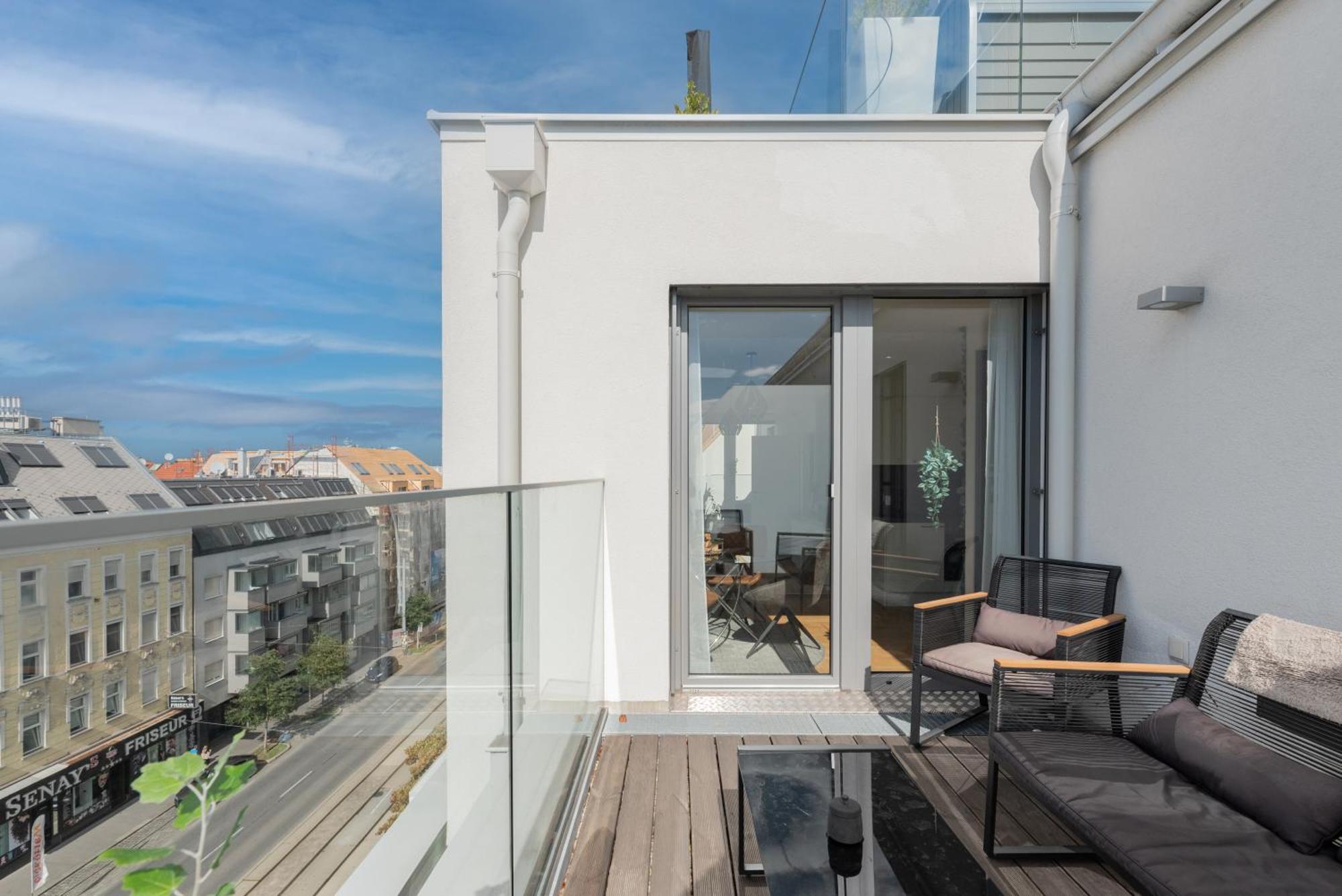 Apartment Mit Traumhafter Dachterrasse & Weitblick Bécs Kültér fotó