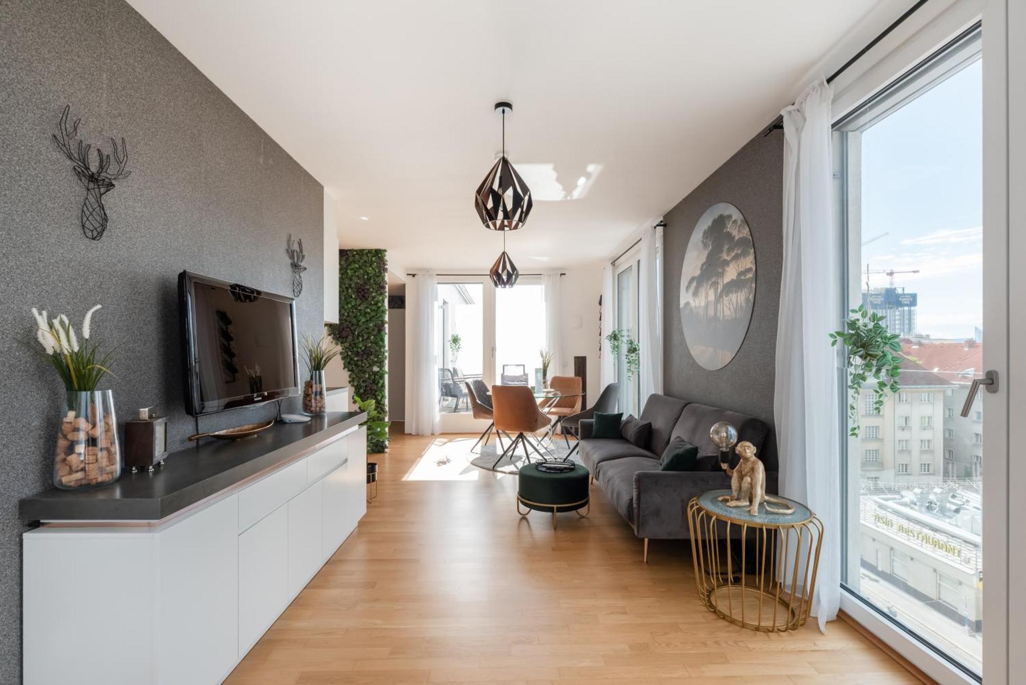 Apartment Mit Traumhafter Dachterrasse & Weitblick Bécs Kültér fotó